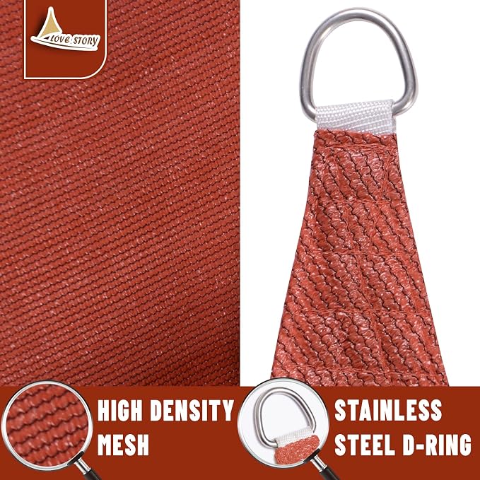 LOVE STORY Custom Size 9' x 10' Sun Shade Sail - Image 5