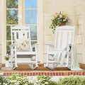 LUE BONA Outdoor Rocking Chairs Set of 2, Weather Resistant HDPS Poly Rocker by LUEBONA