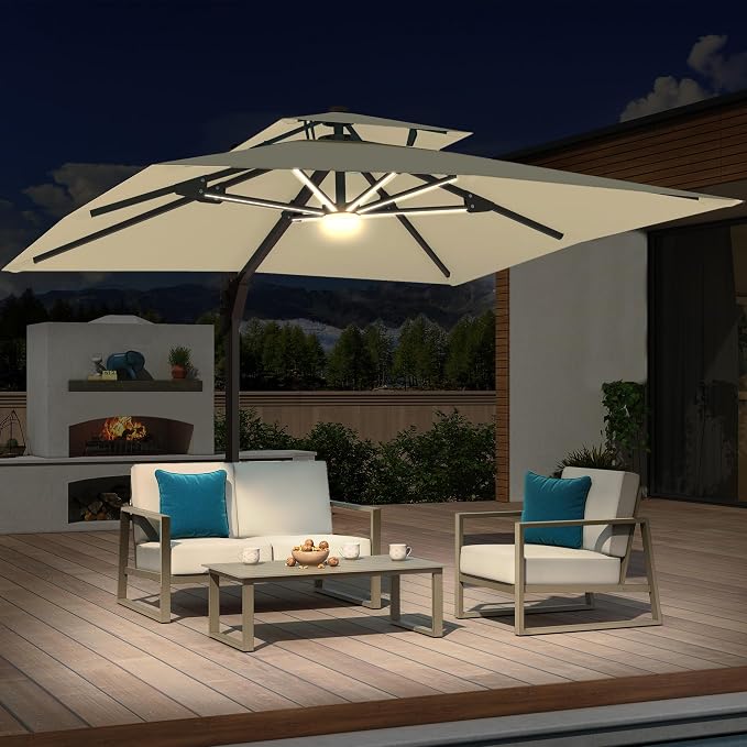 10x10 FT Outdoor Cantilever Patio Umbrella - Image 3