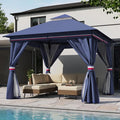 10'x10' Outdoor Gazebo, Metal Frame Heavy Duty Patio Canopy Tent Shelter by LAUSAINTHOME
