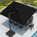 9' X 12' Cantilever Patio Umbrella Rectangular Outdoor Umbrellas | Heavy Duty by MPLShade