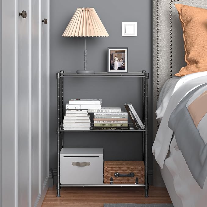 M MZG 450 lbs Steel Storage Shelving 3-Tier Utility Shelving Unit Steel - Image 5
