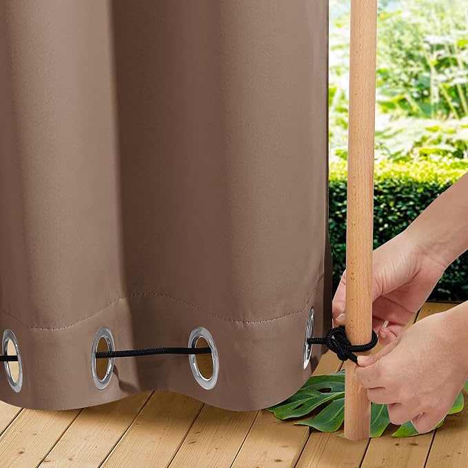 NICETOWN 2 Panels Windproof Outdoor Curtains by NICETOWN