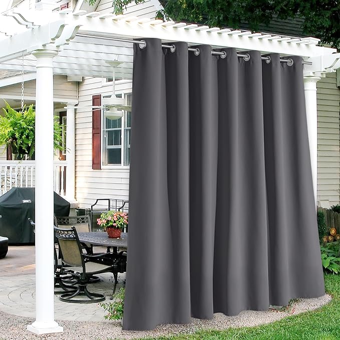 RYB HOME Outdoor Curtains for Patio Waterproof Privacy Thermal Insulated | by RYBHOME
