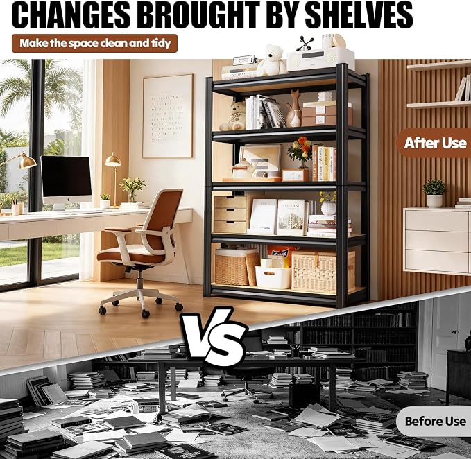 71.2''H Storage Shelves, 2500lbs Garage Shelving, Adjustable Heavy Duty - Image 9