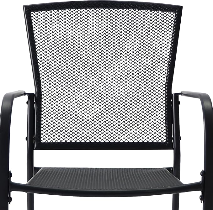 Patio Dining Chairs Set of 2, Metal Mesh Patio Furniture Set - Image 7