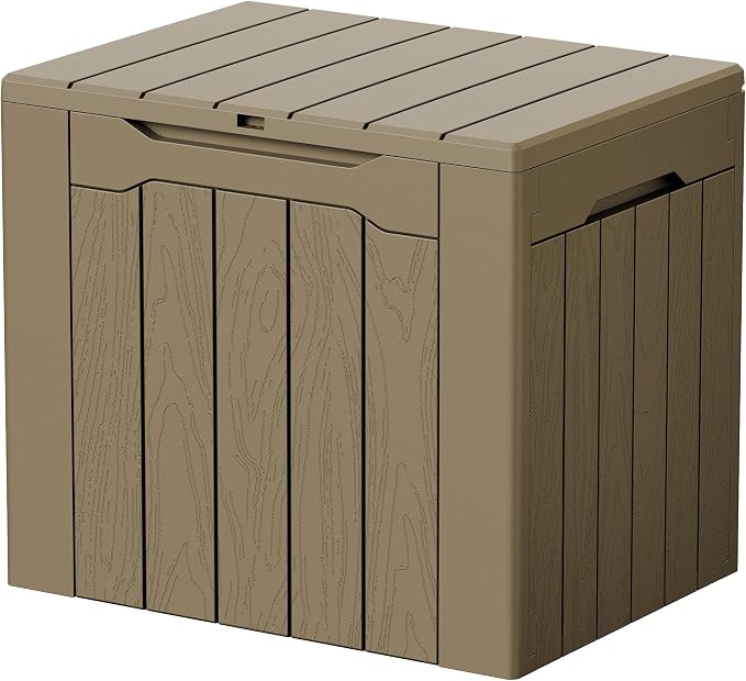 Devoko 29 Gallon Deck Box, Waterproof Resin Outdoor Storage Box | Lockable and by DEVOKO