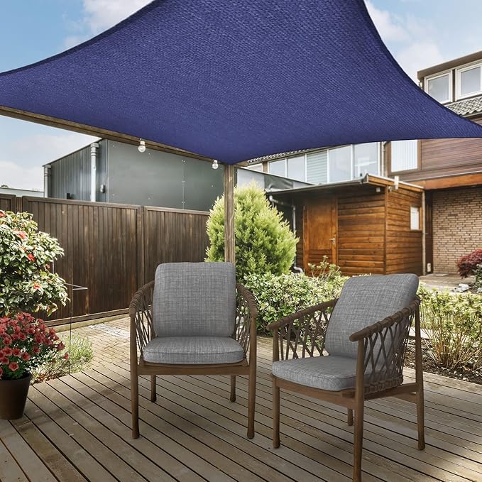 AsterOutdoor Sun Shade Sail Rectangle 10' x 13' UV Block Canopy - Image 6