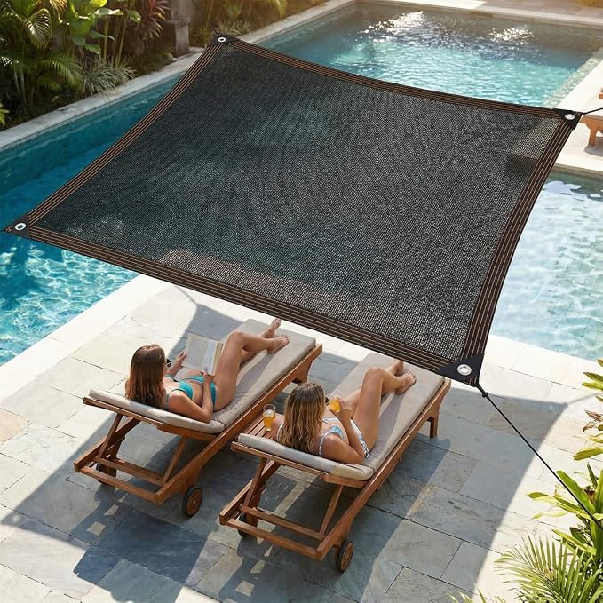 90% Shade Cloth, Chicken Coop Shade Cover, Sturdy Sunblock Mesh Tarp - Image 2