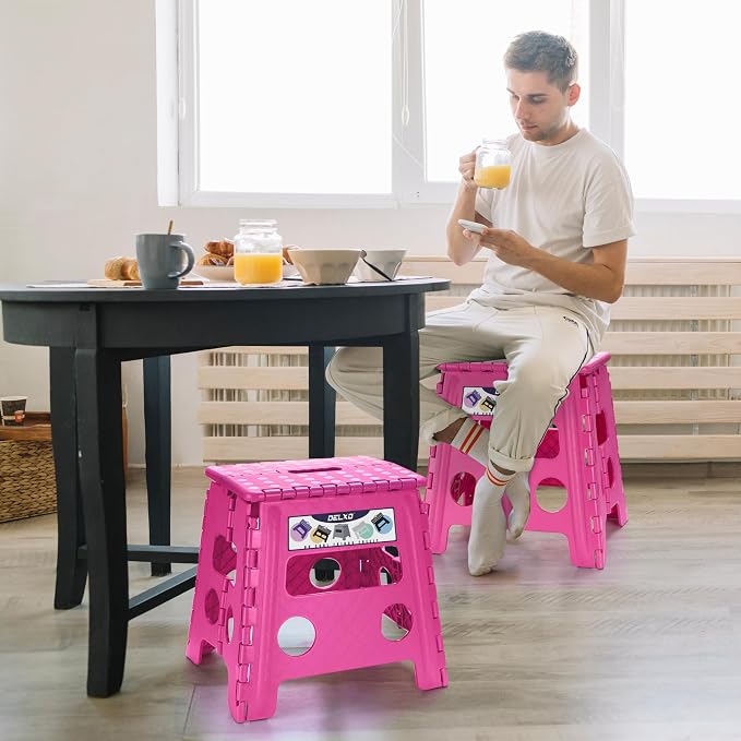 Delxo Folding Step Stool 13 Inch, 300 Lbs Step Stool - Image 5