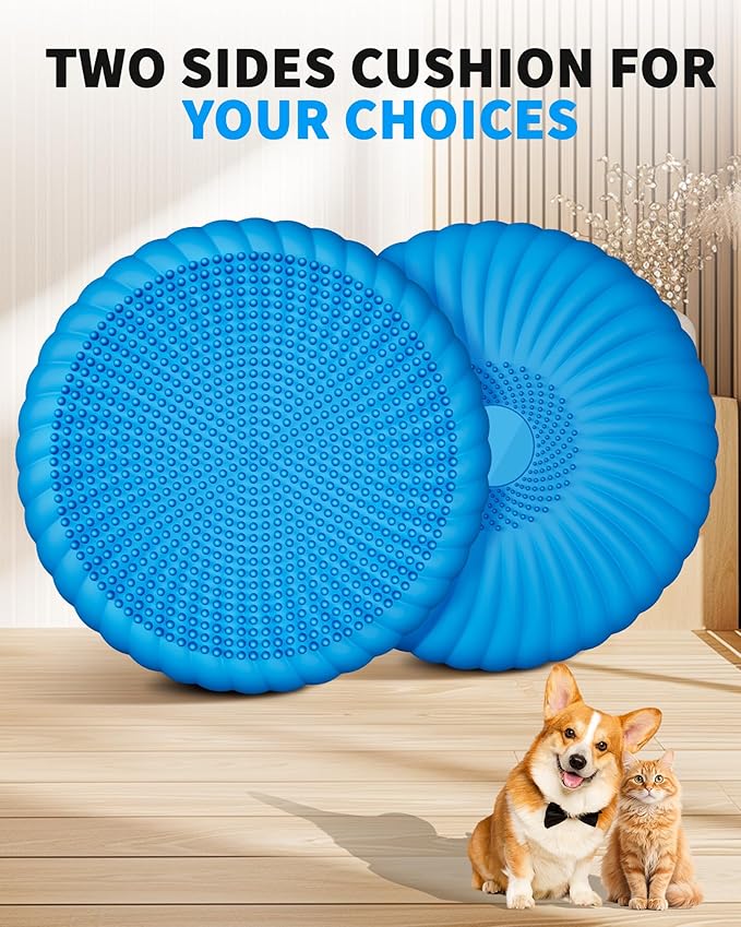 Wobble Cushion with Inflation Pump - Wobble Disk Balance Disc Wiggle Seat for Sensory Kids, Balance Pads