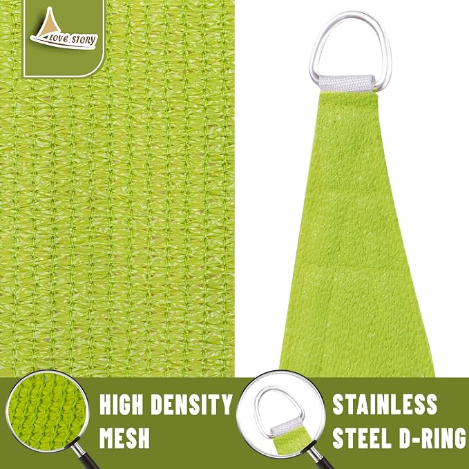 LOVE STORY 20' x 20' x 20' Triangle Sun Shade Sail - Image 5