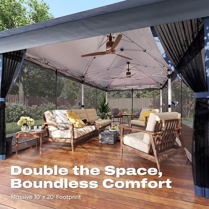 Quictent 10x20FT Pop Up Gazebo Canopy Tent - Image 2