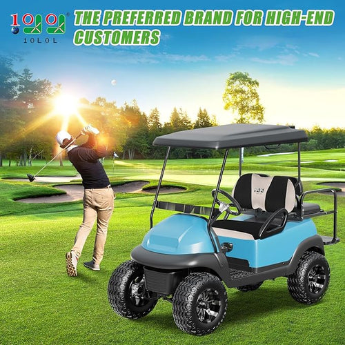10L0L Golf Cart Seat Covers Universal for Yamaha G29 Drive2 Club Car DS Precedent Tempo Standard Front Seats, Breathable Mesh Bench Seat Cover, No Drilling Seat Cushion - All-Season Comfort