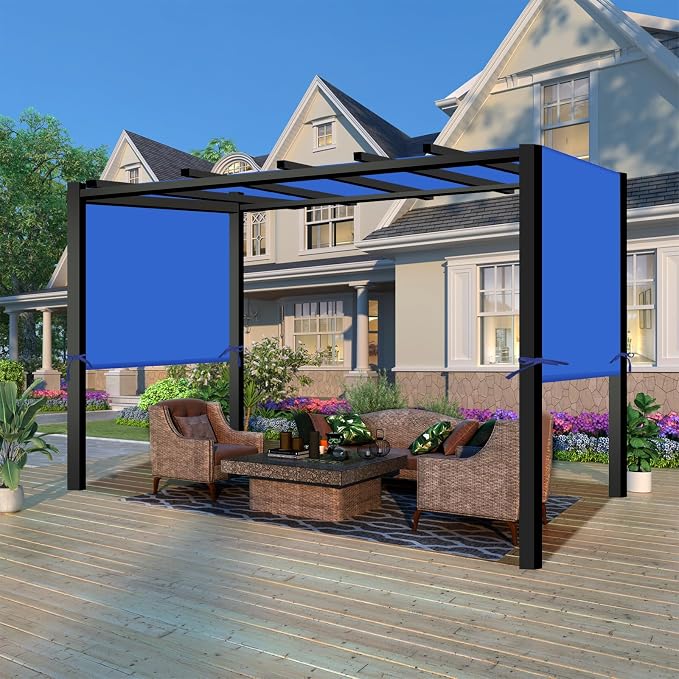 17' x 6.8' Waterproof Pergola Canopy Replacement Cover, Royal Blue | Waterproof - Image 2