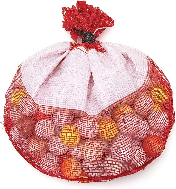 Bastex 100 Hit-Away Used Golf Balls Bulk - Recycled Golf Balls for Men - Practice & Range Golf Balls - Mix in Mesh Shag Bag