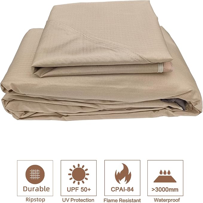 SCOCANOPY Light Beige Ripstop Replacement Top Compatible - Image 6
