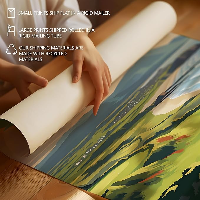 Golf Course Premium Giclee Fine Art Prints - Augusta, Pebble Beach, Pinehurst, Golf Course Posters, Golf Wall Art, Aesthetic Poster for Home Office Decor, Ready to Frame