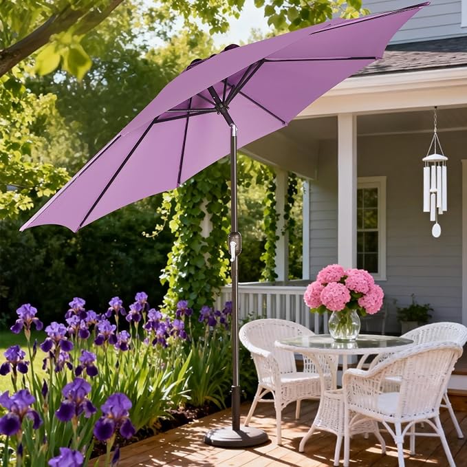 9' Outdoor Patio Umbrella, Outdoor Table Umbrella, Yard Umbrella, Market - Image 7