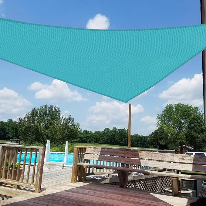 Windscreen4less 4' x 4' x 4' Sun Shade Sail Triangle Outdoor Canopy Cover UV - Image 6