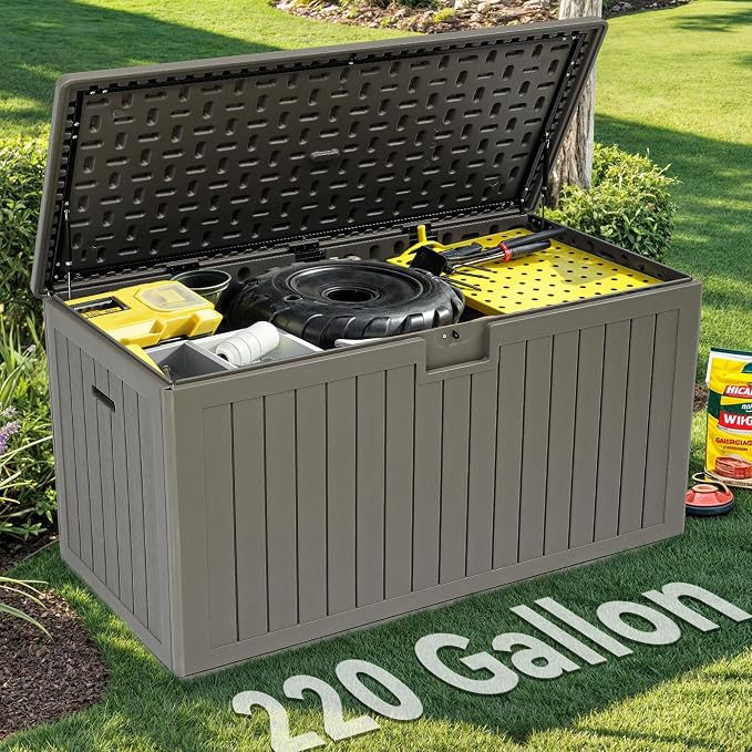 YITAHOME 220 Gallon Double-Wall Deck Box by YITAHOME