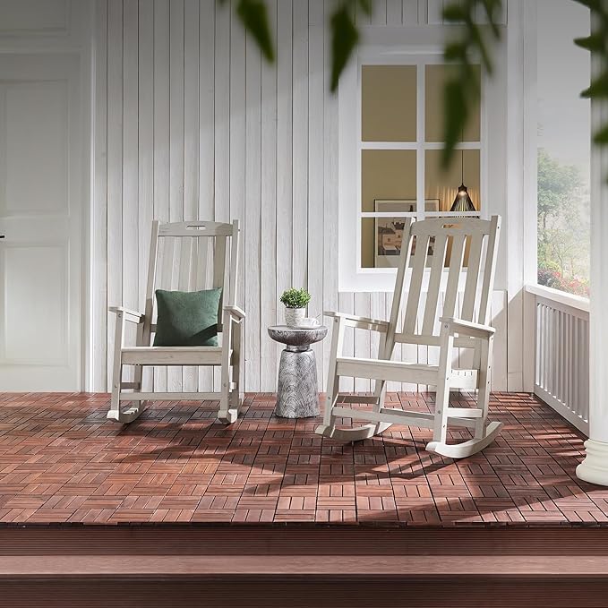 Oversized Outdoor Rocking Chair, HDPE Porch Rocker | High Back Rocking Chairs - Image 5