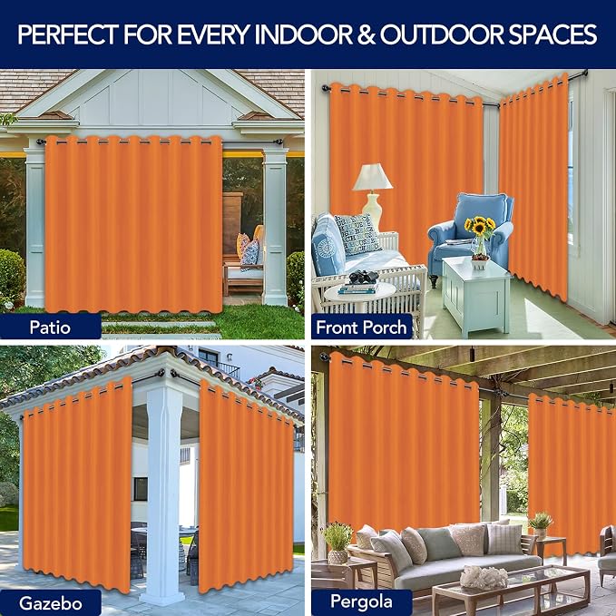 PureFit Outdoor Curtains for Patio Waterproof Weatherproof Outside Curtains | - Image 5