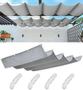 Retractable Sun Shade Sail 9' x 24' Waterproof Wave Pergola Shade Cover by WoaceSunShadeSail