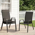 TLSUNNY Patio Chair, Outdoor Stackable Textilene Chairs Set of 4, by TLSUNNY