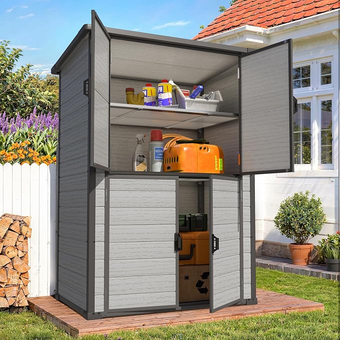 U-MAX 58 Cu.Ft Resin Outdoor Storage Cabinet, Tall Vertical - Image 8