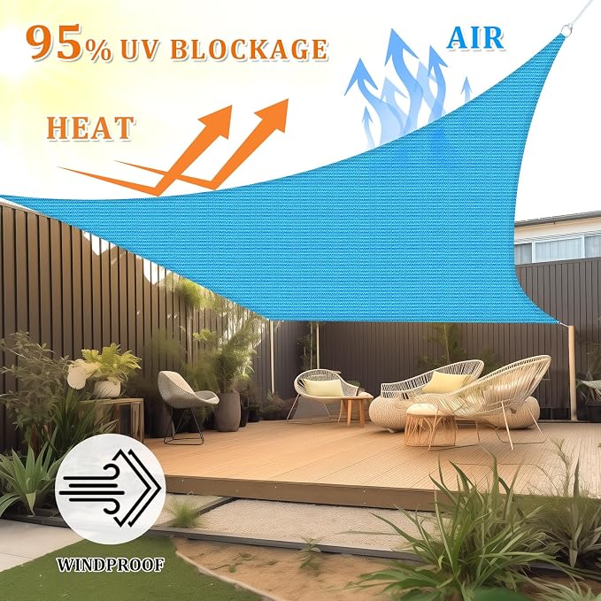 Shade&Beyond 10'x24' Sun Shade Sail Canopy Rectangle, UV Block Breathable - Image 2