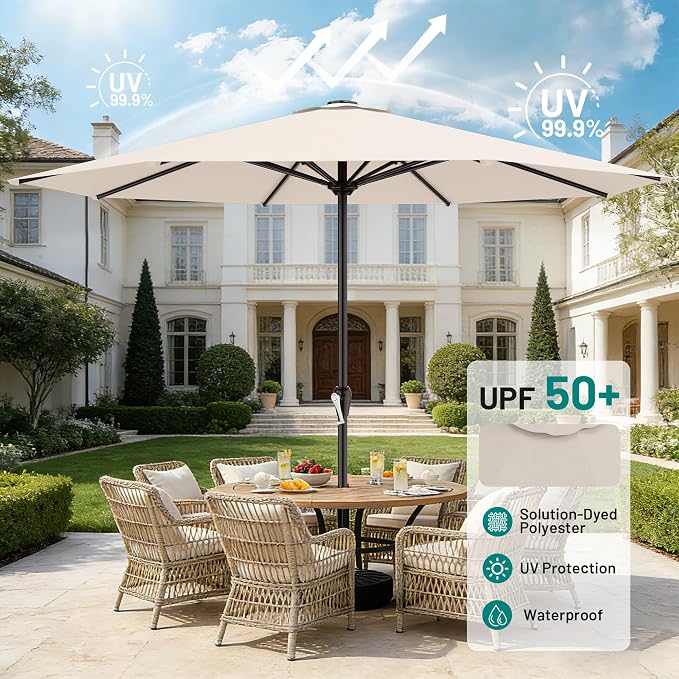 12 FT Patio Umbrella for Outdoor, Outdoor Table Umbrella - Image 4