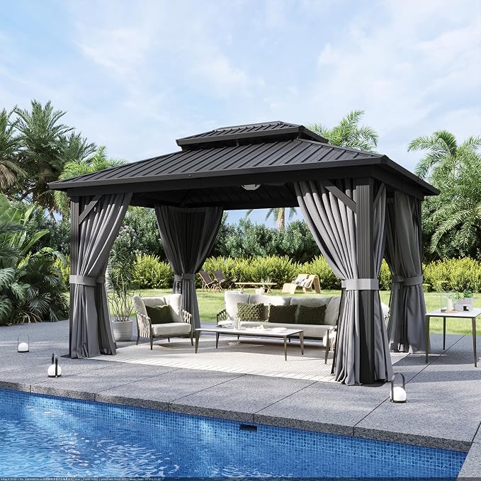 Aoxun Gazebo 10x14 Hardtop Gazebo - Image 9