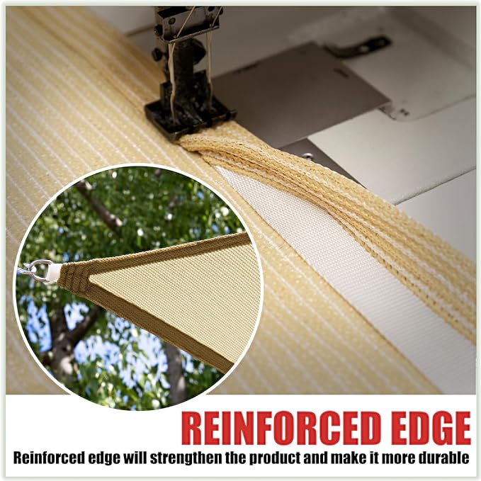 Colourtree CTAPR1220 Custom Size 7' x 8' Turquoise Sun Shade Sail Canopy UV - Image 5