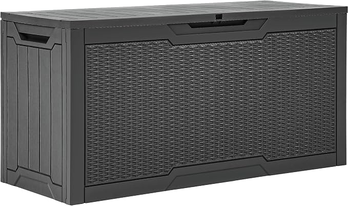 YITAHOME 80 Gallon Outdoor Storage Box | Large Water Resistant Resin Deck Box by YITAHOME