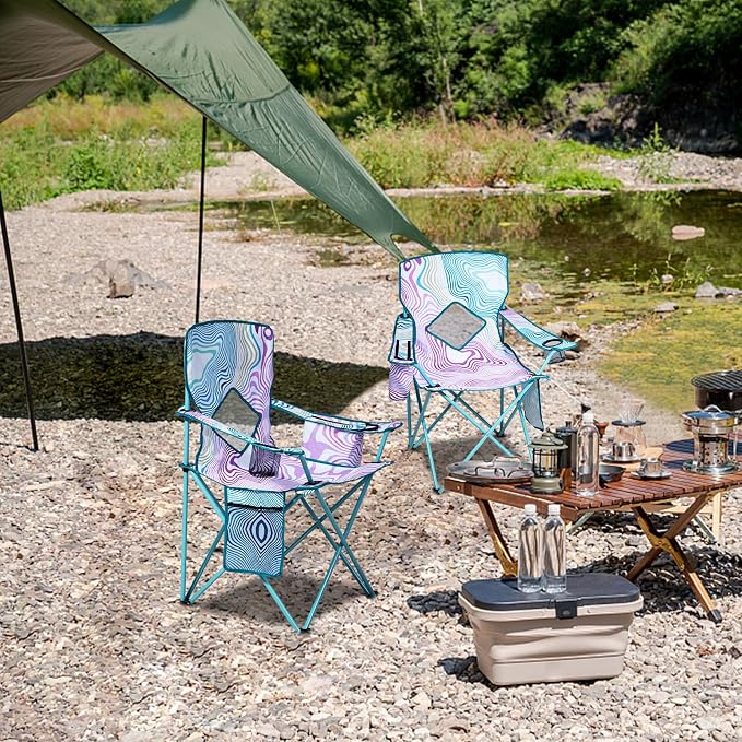 Nazhura 4 Pack Outdoor Camping Chairs Folding/Foldable/Portable - Image 6