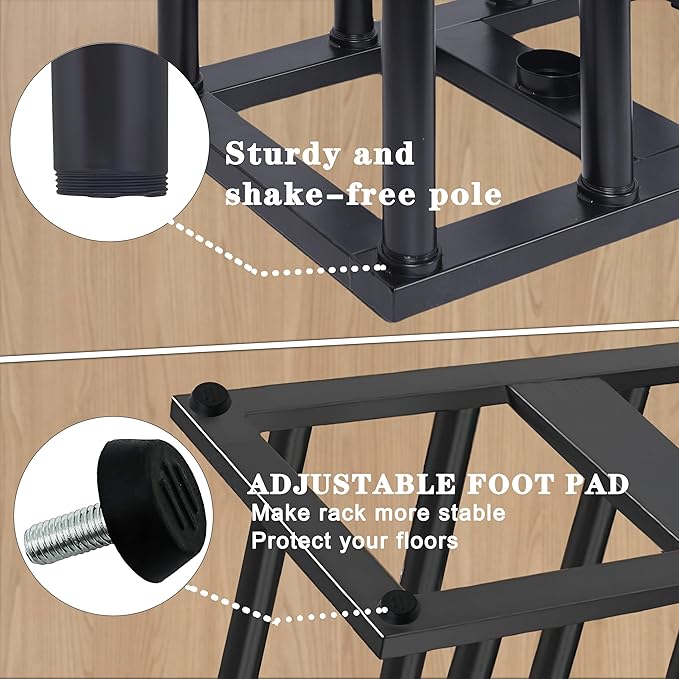 Boot Rack Organizer Tall Boots Boot Storage Free Standing Shoe Racks Black Metal for Dorm Room, Closet, Entryway, Bedroom for 4 Pairs With Multifunctional Portable Dryer 600W(54.1*50.1*30)