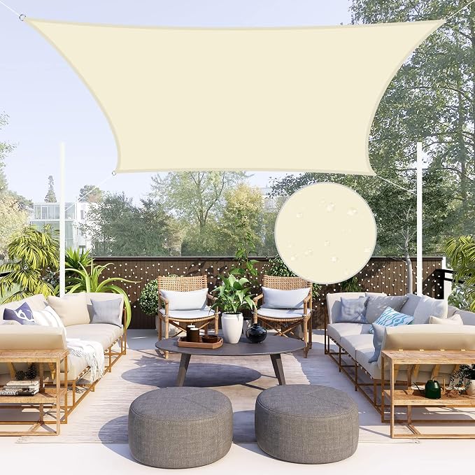Neween Waterproof Sun Shade Sail Rectangle UV Block Canopy by Neween