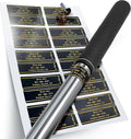PIN HIGH 20 Personalized Golf Club ID Labels | Weatherproof, Fade Resistant, Laminated Thermal Transfer Labels, Made in The USA, (Free Customization & Shipping), Black
