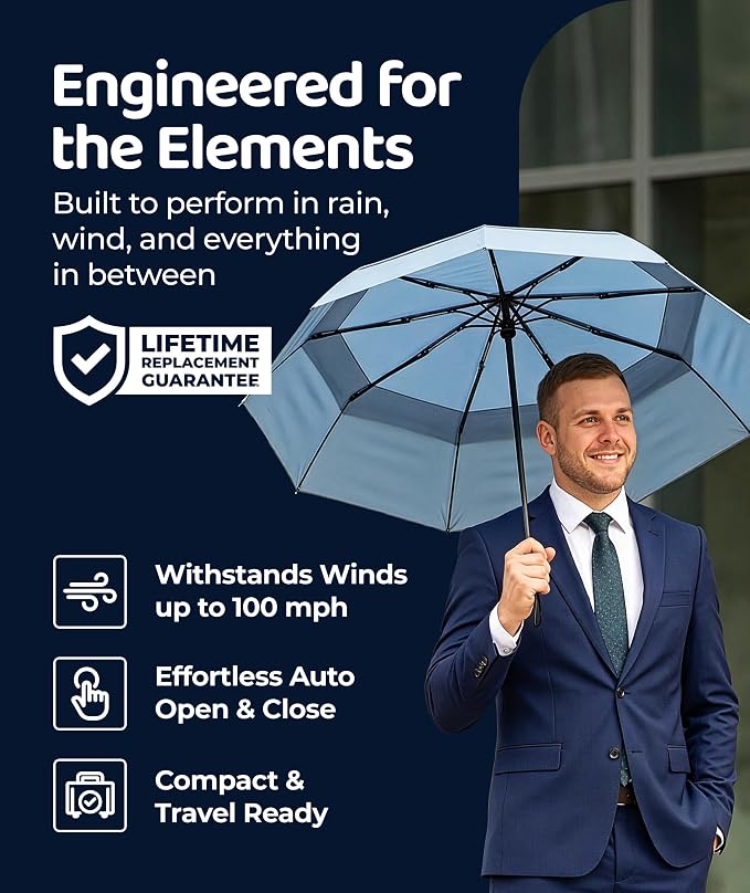 Windproof Travel Umbrella - Image 2