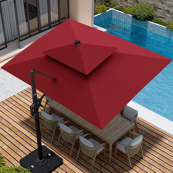 9' X 12' Cantilever Patio Outdoor Umbrella - Image 3