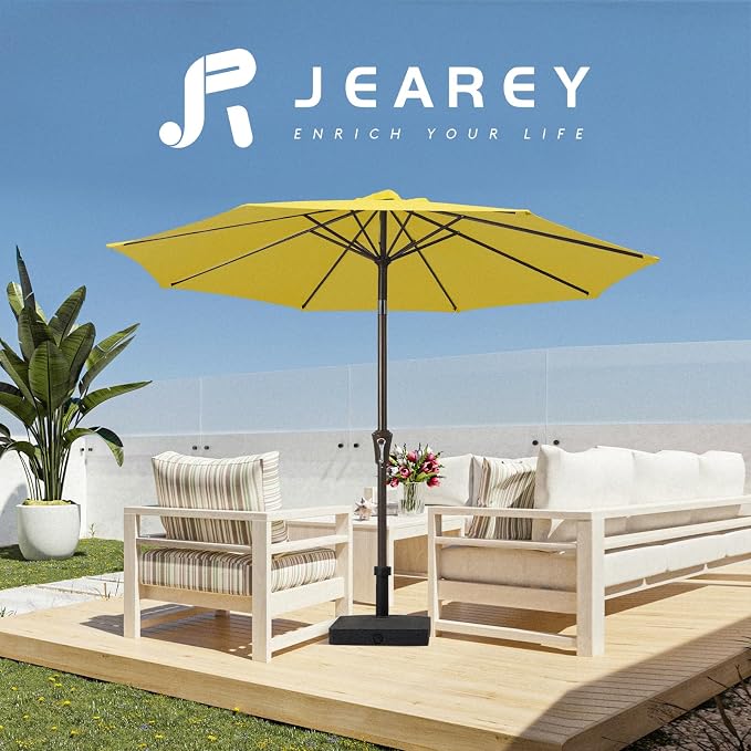 JEAREY 10 ft Outdoor Patio Umbrella w/Tilt and Crank - Image 6