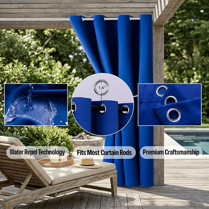 DIVA EN CAMINO DEC Outdoor Patio Curtain Waterproof Darkening Thermal Insulated - Image 5