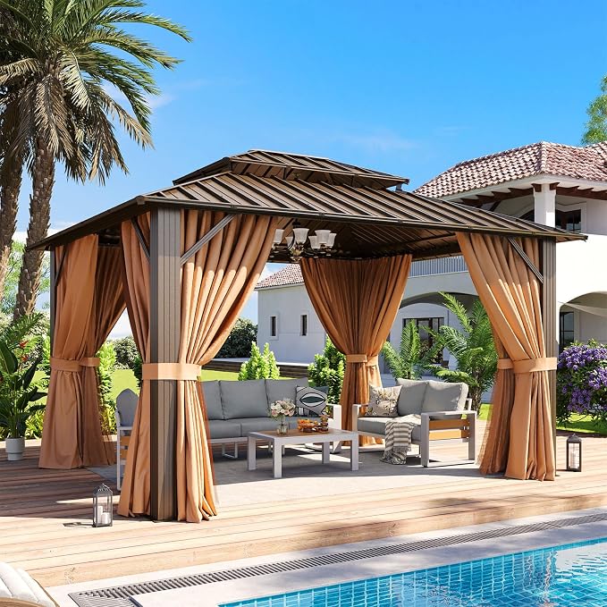 Aoxun Gazebo 10x12 Hardtop Gazebo - Image 7