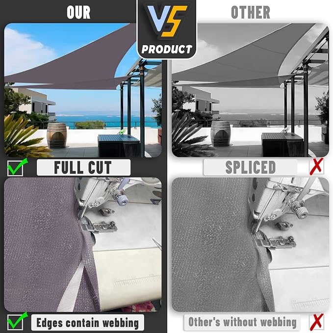 LOVE STORY Custom Size 7' x 9' x 11.4' Sun Shade Sail - Image 7