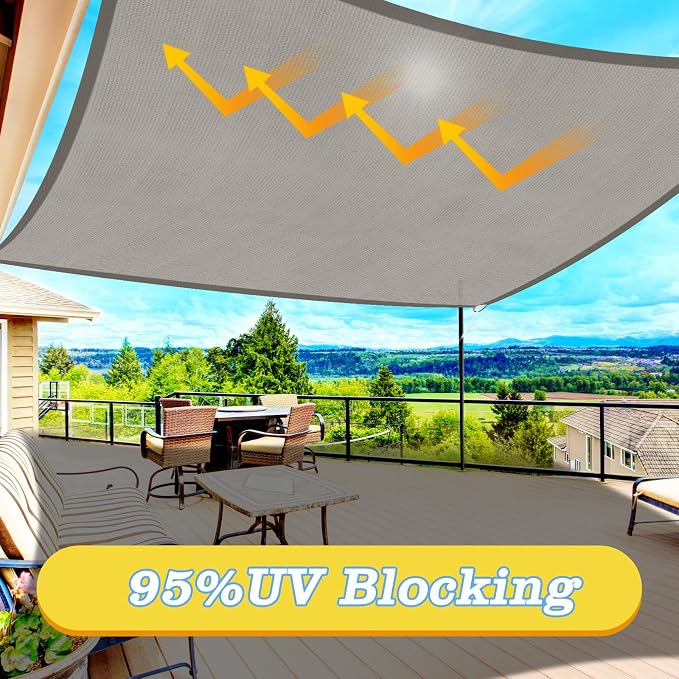 HappyTrends Sun Shade Sail, UV Protection Beach Shade Canopy Wind Sail | Heavy - Image 3