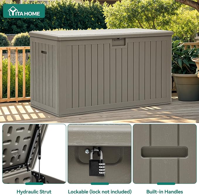 YITAHOME 220 Gallon Double-Wall Deck Box - Image 5