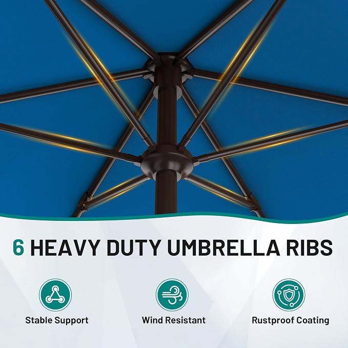 7.5FT Patio Umbrella Table Market Umbrella - Image 5