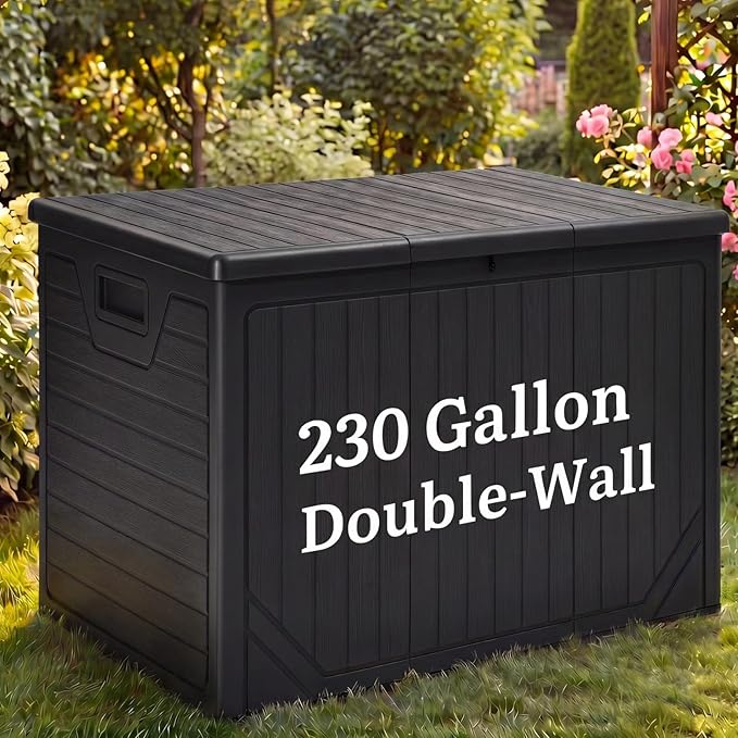 YITAHOME 230 Gallon Extra Large Outdoor Storage Box | Waterproof Double-Wall by YITAHOME