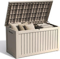 Outdoor Storage Box, 270 Gallon Waterproof Deck Box, Super-Sized Gas-Spring by GraceYourYard